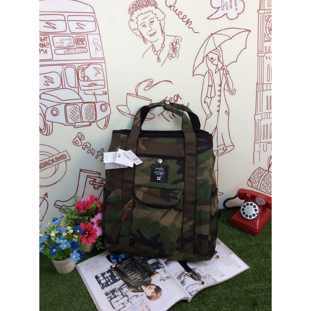 Anello polyester canvas Tote style rucksack