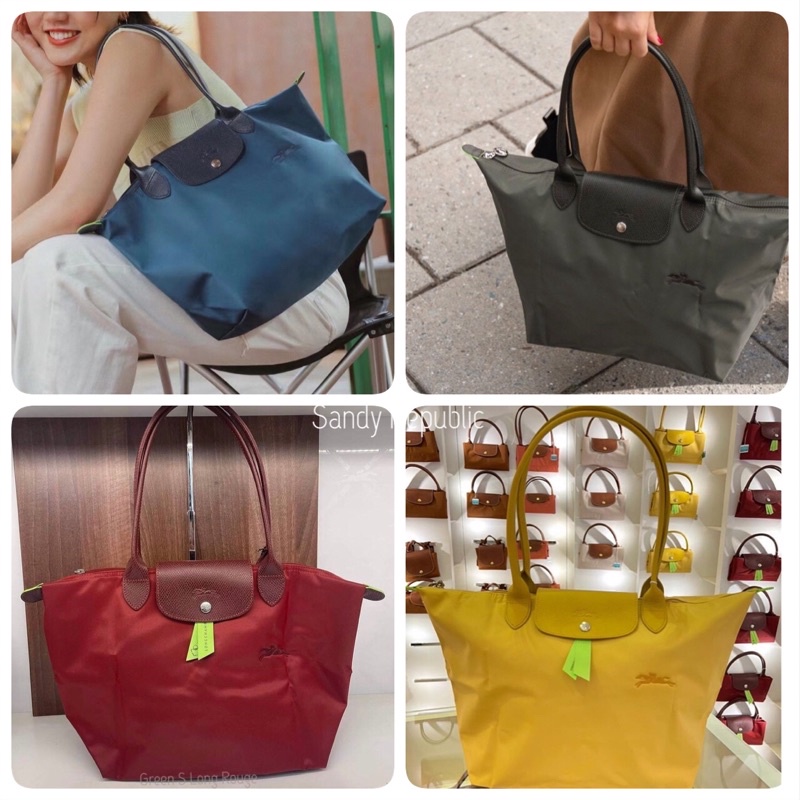 จัดส่ง 7 มค. * พร้อมส่ง * Longchamp le Pliage Green ไซส์ S(M) หูยาว - shop เรียก M Long