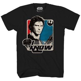 [S-5XL]เสื้อยืด พิมพ์ลายกราฟิก Star Wars Han Solo Falcon ตลก สําหรับผู้ชาย และผู้ใหญ่