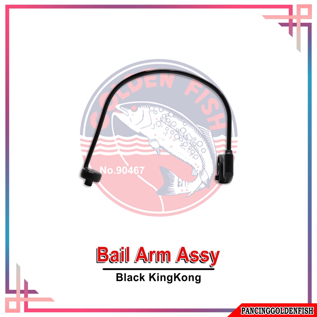 BAIL ARM ASSY, BAIL ARM LEVER REEL GOLDENFISH BLACK KINGKONG