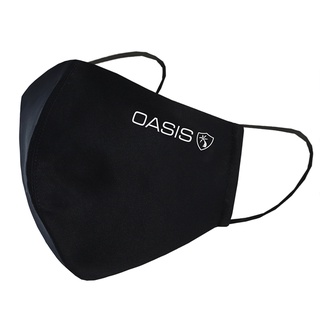 OASIS หน้ากากอนามัย หน้ากากผ้า ไซร์ M  ผ้าMicro Twill กันน้ำ รูปทรง 3D กันฝุ่น ซักได้ สีดำ (1แพ็ค/1ชิ้น)