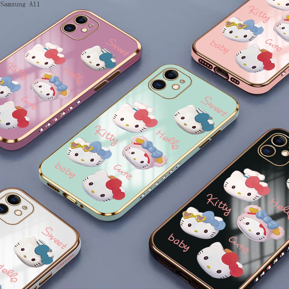 Compatible With Samsung Galaxy A11 A12 A21S A31 A32 A42 A51 A71 4G 5G เคสซัมซุง สำหรับ Case Cute Cat เคสโทรศัพท์ Back Cover