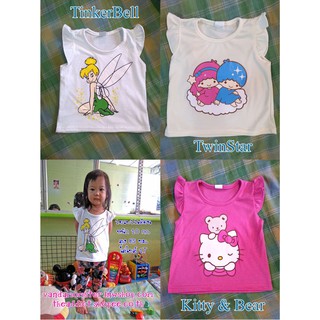 เสื้อแขนระบายลายการ์ตูน TinkerBell (1ขวบ)