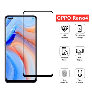 Oppo Reno4 ฟิล์มกระจกเต็มจอ Oppo Reno4 ฟิล์มกระจกนิรภัย ฟิล์มกันกระแทก ฟิล์มกันรอย ฟิล์มกันแตก คุณภาพดี ฟิล์มReno4