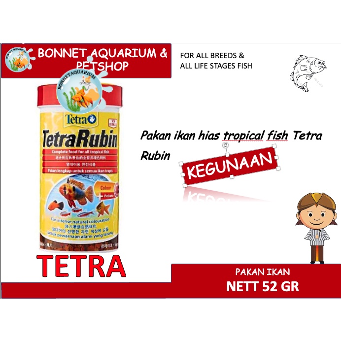 TETRA RUBIN 52 GR - อาหารปลาต่อเนื่อง