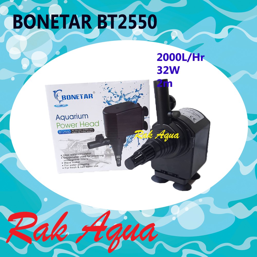 ปั้มน้ำ โบนต้า BONETAR-BT2550 Water Pump 2000L/Hr 32w