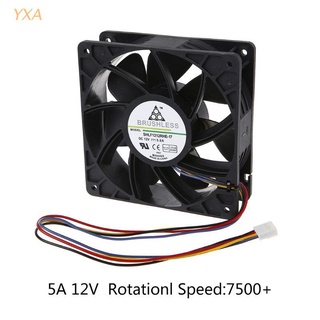 YXA Cooling Fan 12038 12V 5A Dual Ball Bearing Brushless 4Pin Computer Server Case S7 S9 D3 L3 E9 T9 PFC1212DE