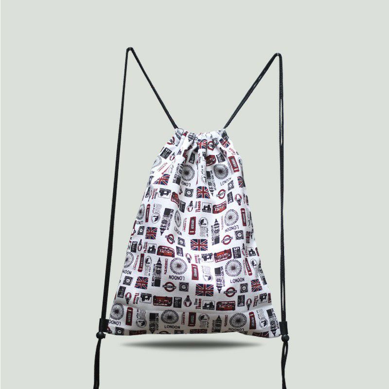 LONDON DRAWSTRING BAG ENGLAND DRAWSTRING BAG LONDON SOUVENIR BAG ENGLAND BAG LONDON CANVAS BAG SOUVE