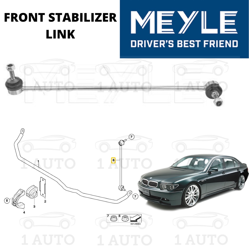 MEYLE GERMANY FRONT STABILIZER LINK BMW E65 E66 730i 730Li 735i 735Li 745i 745Li