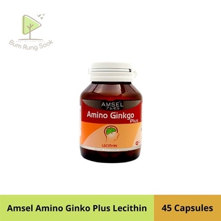 Amsel Amino Ginko Plus Lecithin แอมเซล อมิโน กิงโกะ สารสกัดจากใบแปะก๊วย  45 แคปซูล