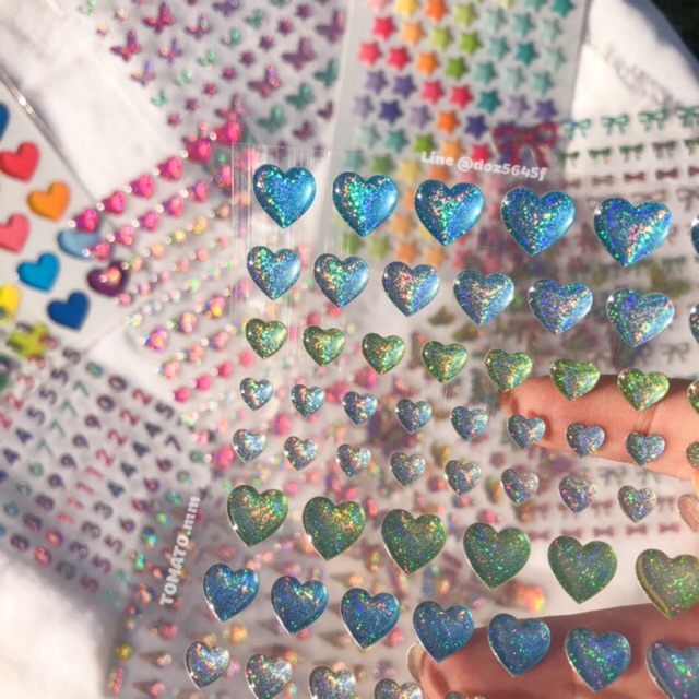 Jelly Drop sticker สติกเกอร์นูน เจลลี่ หัวใจ ดาว ผีเสื้อ หน้ายิ้ม ตัวโน๊ต น่ารัก วิ้งๆ วิ้งค์ y2k
