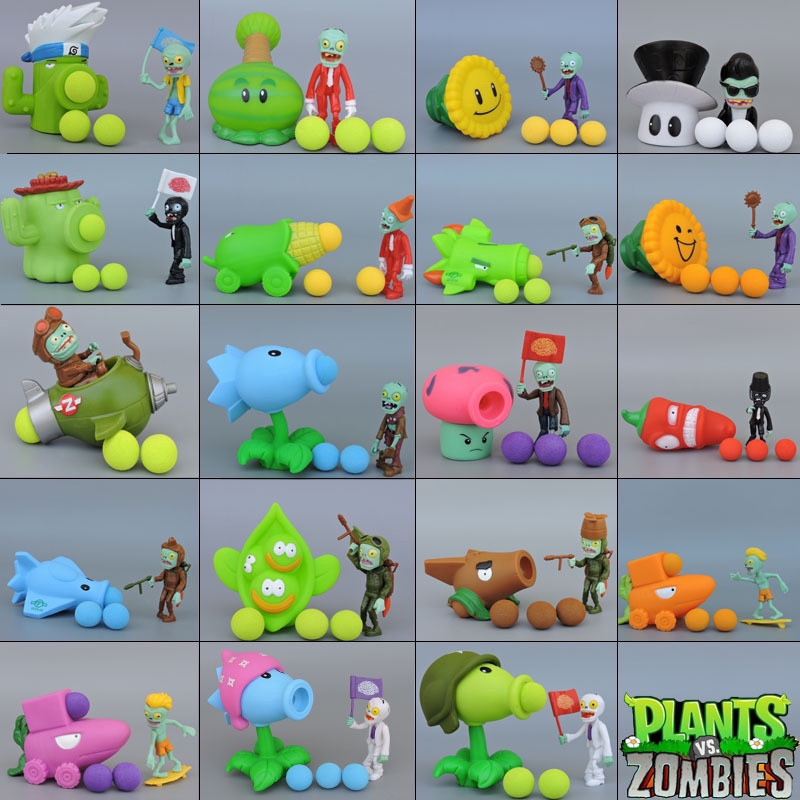 !!Pvz โมเดลฟิกเกอร์ Plants vs Zombies Peashooter PVC ของเล่นสําหรับเด็ก