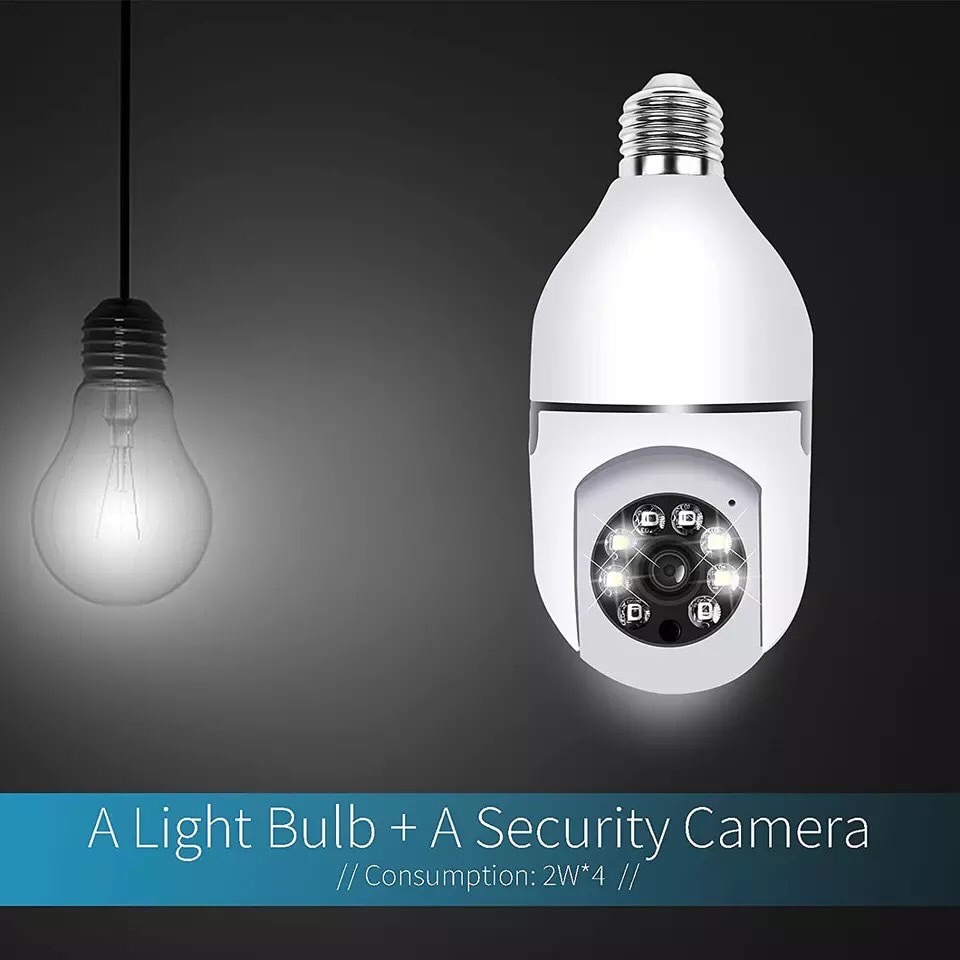 Tuya WiFi Bulb Camera กล้องวงจรปิดใส่ขั้วหลอดไฟหมุนได้360 จับความเคลื่อนไหว ใช้กับแอพTuya/Smart Life