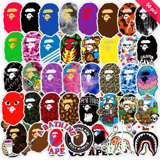 Bape สติกเกอร์กันน้ำรูปแบบที่แตกต่างกัน, 50 ชิ้น