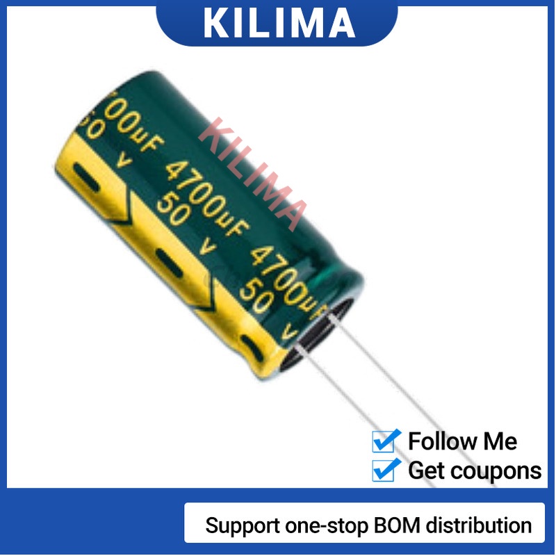 ตัวเก็บประจุอลูมิเนียมไฟฟ้า ความถี่สูง ต่ํา ESR 63V 100UF 220UF 470UF 1000UF 2200UF 63V 50 ชิ้น