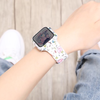 2-in-1 เคส สําหรับ iwatch series 6 SE 5 4 3 2 1 44มม 42มม 40มม 38มม สายนาฬิกาซิลิโคน สาย applewatch