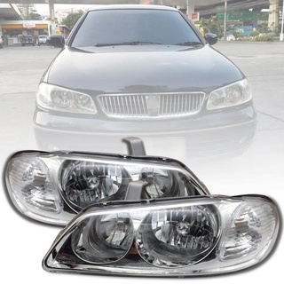 เสื้อไฟหน้า เสื้อไฟตา รุ่น นิสสัน ซันนี่ NISSAN SUNNY ปี 2004 - 2005 1 คู่ สีใส ไม่รวมชุดหลอดไฟ และสายไฟ