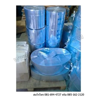ม้วนฟิล์มหด PVC ฟิล์มหดม้วน (ม้วนท่อ) หนัก 15-16 กก ฟิล์มหดรีดโค้ง PVC shrink film ม้วนละ 1700-2800 บาท