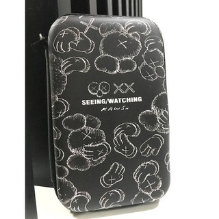 KAWS กล่องเก็บสายชาร์จ  กล่องใส่ PWB, HDD ,XL ลาย  KAWS  SEEING BLACK  งานดี evaกันกระแทก ขนาด16x10x3.5cm BY  MANOPNEST