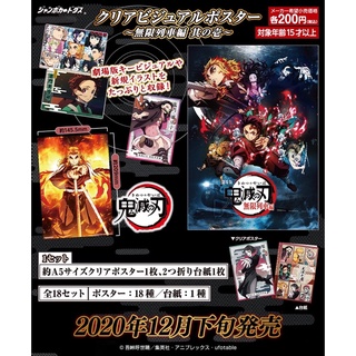 กาชาปอง ดาบพิฆาตอสูร โปสเตอร์ การ์ด ไยบะ Gashapon Kimetsu no Yaiba Infinite Train Edition ไยบะโปสเตอร์ รถไฟสู่นิรันด์