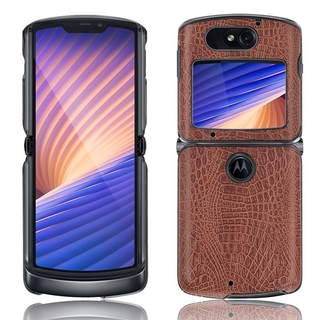 เคสโทรศัพท์มือถือลายหนังจระเข้สําหรับ Motorola Razr 5 G Moto Razr 5g