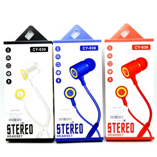 หูฟัง สมอลทอล์ค Stereo Earphone CY-030 เสียงดีราคาสบายๆ ถูกทุกช๊อต.com