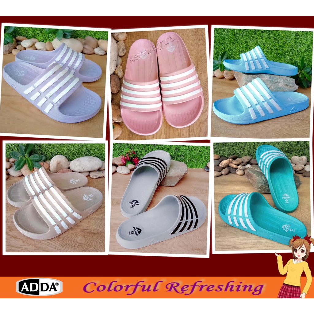 รองเท้าแตะผู้หญิงแบบสวม รองเท้าแตะแบบสวม ใส่สบาย adda รุ่น 55R01