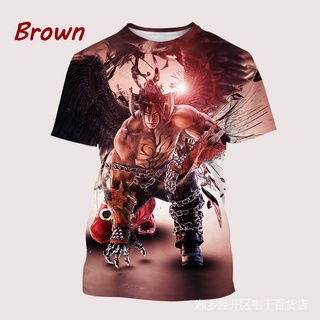 เสื้อยืดแขนสั้นลําลอง พิมพ์ลาย Tekken 7 Cool 3D แฟชั่นฤดูร้อน สําหรับผู้ชาย และผู้หญิง 2023