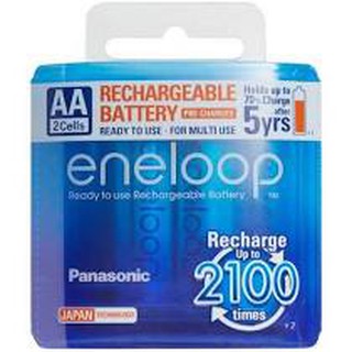 ถ่านชาร์จ eneloop AA Panasonic แพ็ค 2 ก้อน