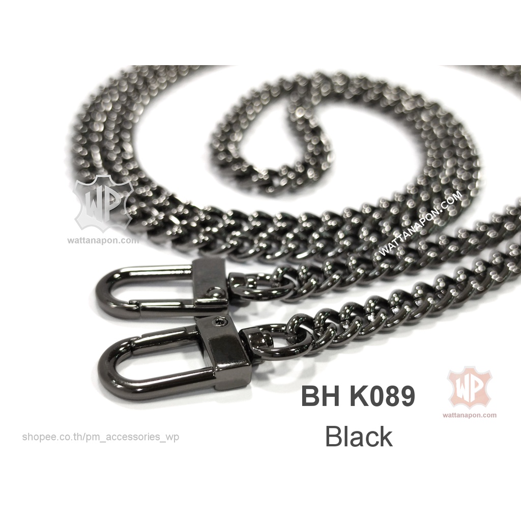 BH K089 สายกระเป๋าโซ่พร้อมตะขอ ยาว 60ซม.,110ซม.,120ซม.,130ซม Metal Chain Crossbody/Shoulder/Handle Strap Replacement ราคา ถูกที่สุด ดีลบีเคเค แกลเลอรีภาพที่ 9