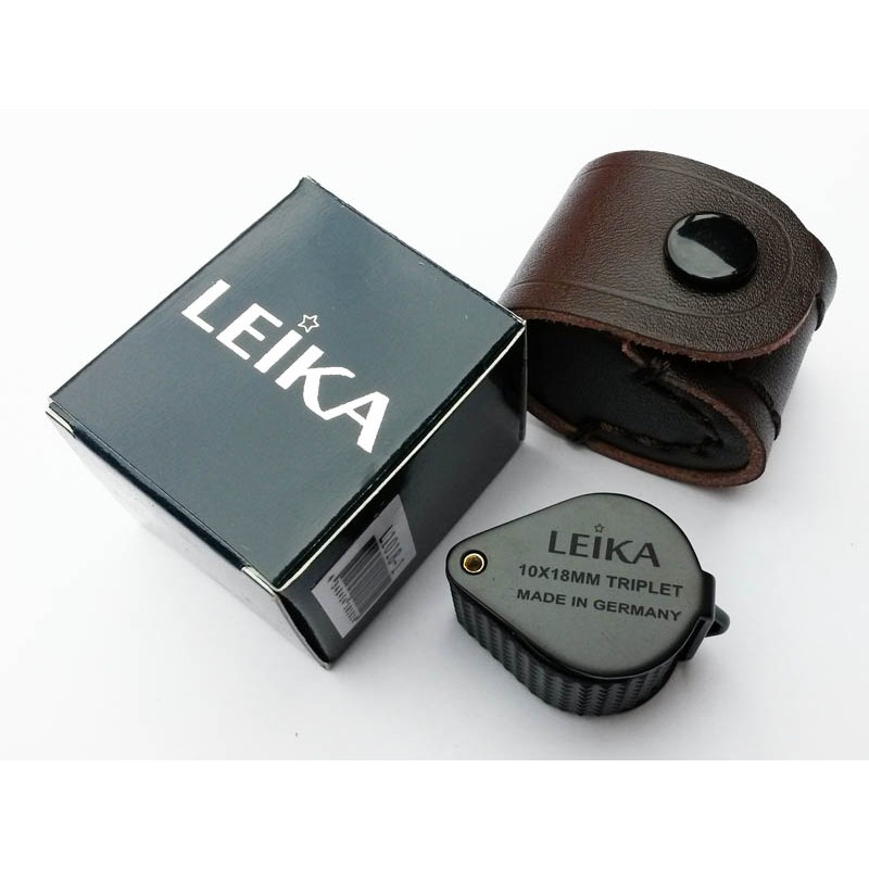 กล้องส่องพระ LEIKA ขนาด10X18MM (MAD IN GERMAN) เลนส์แก้วใส 3 ชั้นพร้อมซองหนัง