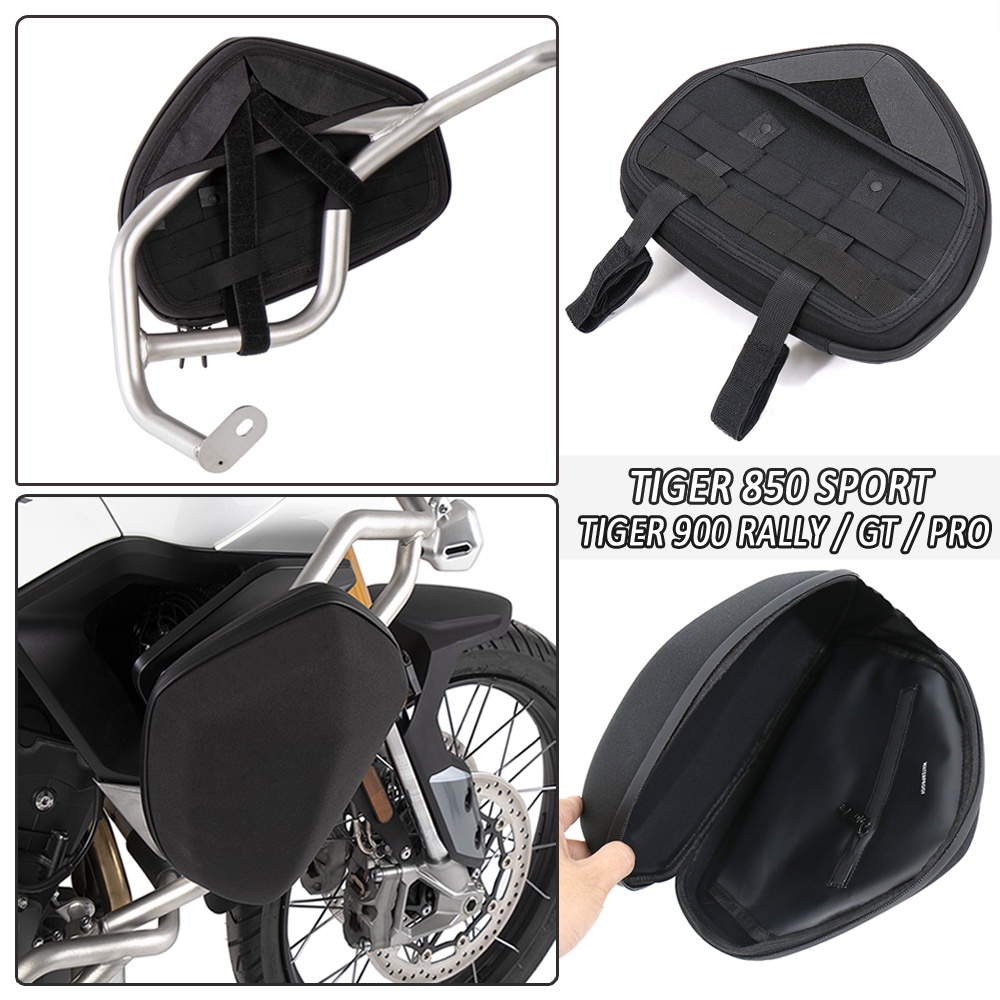 ปรับโฉม&2020 2021 Fit For TIGER 900 RALLY/GT/PRO Motorcycle Crash Bar Bags Fit For TIGER 850
