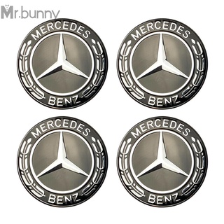 ฝาครอบดุมล้อ 75 มม. 4 ชิ้นสําหรับ Mercedes Benz