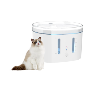 AUTOBOT Pet Fountain น้ำพุ พร้อมไส้กรองและฆ่าเชื้อโดย UV สำหรับแมวและสุนัข ต่อแอฟแจ้งเตือนเมื่อน้ำหมด