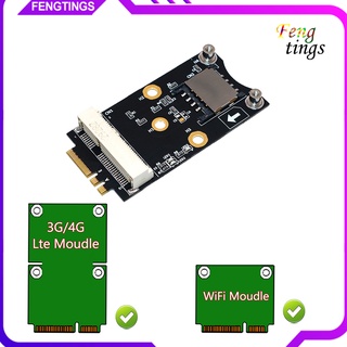 【F6】อะแดปเตอร์แปลง Mini PCI-E เป็น M.2 NGFF Key A/E พร้อมช่องใส่ซิมการ์ด สําหรับ 3G 4G