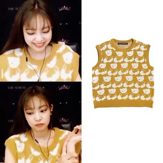 Preorder เสื้อกั๊กลายหมีแบบเจนนี่ Jennie และน้องเตนล์ Way V