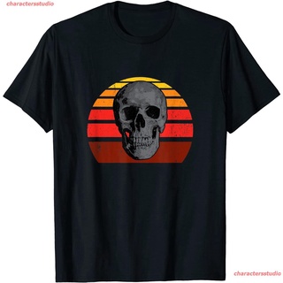 New Retro Halloween Skull Cool Horror Motif Monster Vintage T-Shirt เสื้อยืด ดพิมพ์ลาย ดผ้าเด้ง คอกลม cotton แฟชั่น disc