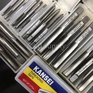 ดอกต๊าปเกลียว KANSEI ต๊าปตัวผู้ ต๊าปมือ 3 ตัวชุด เกลียวมิล มีหลายขนาดให้เลือก