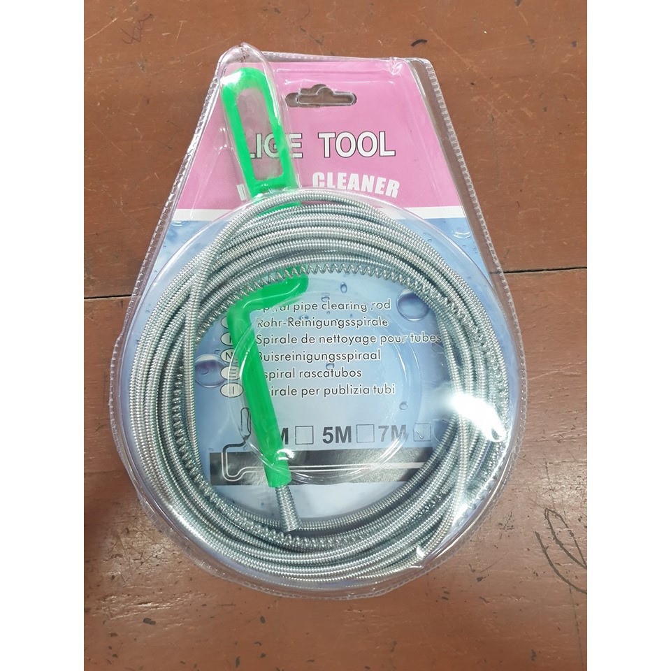 DRAIN SNAKE SPIRAL CLOGED DRAIN CLEANER สําหรับห้องอาบน้ํา/ลูกแมว 7M
