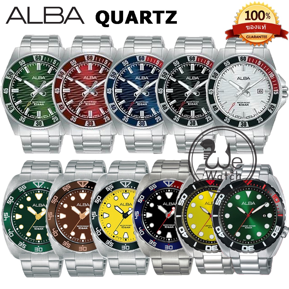 ALBA QUARTZ ของแท้ รุ่น AG8L87X AG8L89X AG8L91X AG8L97XAS9M89X AS9M95X AS9M99X นาฬิกาผู้ชาย ใช้ถ่าน ประกันศูนย์ ALBA