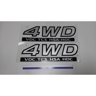 สติ๊กเกอร์แบบดั้งเดิมรถ ติดแก้มท้ายรถ NISSAN NAVARA ปี 2015 คำว่า 4WD VDC TCS HSA HCA sticker ติดรถ นิสสัน นาวาร่า เทา