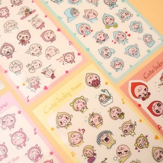 Sticker Decorate DIY สติ๊กเกอร์ตกแต่งสมุดบันทึก ไดอารี่ PVC ใส และกันน้ำ SET 6 / 8 / 10 แผ่น