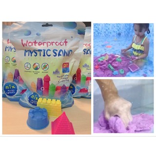 ทรายสายไหม เล่นในน้ำได้ กันน้ำ ทรายยืด ทรายวิทยาศาสตร์ ทรายสไลม์ kinetic sand