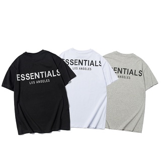 Fear Of God ESSENTIALS LONG BEACH 3M เสื้อยืดลําลอง แขนสั้น สะท้อนแสง สําหรับผู้ชาย และผู้หญิง