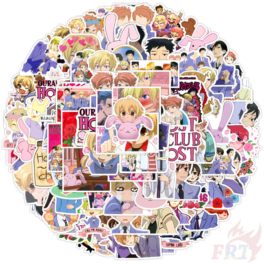100Pcs/Set ❉ Ouran High School Host Club Series A Stickers ❉ Anime Cartoon Fujioka Haruhi Waterproof DIY Fashion Doodle Decals Stickers