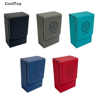 Cooltoy ไพ่ทาโรต์ กล่องเก็บการ์ด หนัง PU คู่ เกมกระดาน โป๊กเกอร์ เคสดาดฟ้า การ์ด กล่อง