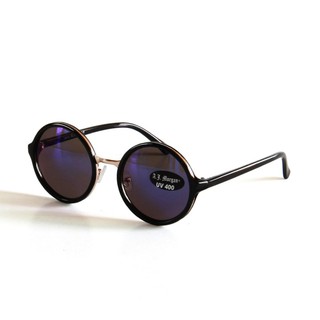 AJ Morgan Occasion Sunglasses Black, Blue Mirror Lens แว่นกันแดดสีดำ เลนส์ปรอทน้ำเงิน