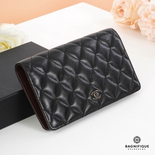 CHANEL BI FOLD WALLET BLACK CAVIAR