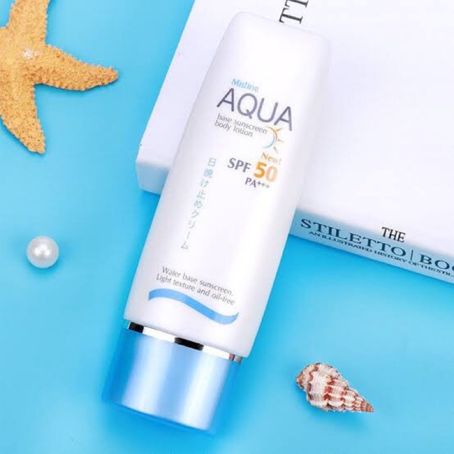 ครีมกันแดด Mistine Aqua Base Sunscreen Facial/Body Lotion SPF 50 PA+++ 70 ml.