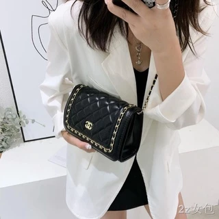 พร้อมส่ง❥ กระเป๋าสะพายข้างกระเป๋าสะพายไหล่แฟชั่นยอดนิยม rhombus chain messenger กระเป๋าสี่เหลี่ยมผู้หญิง กระเป๋า